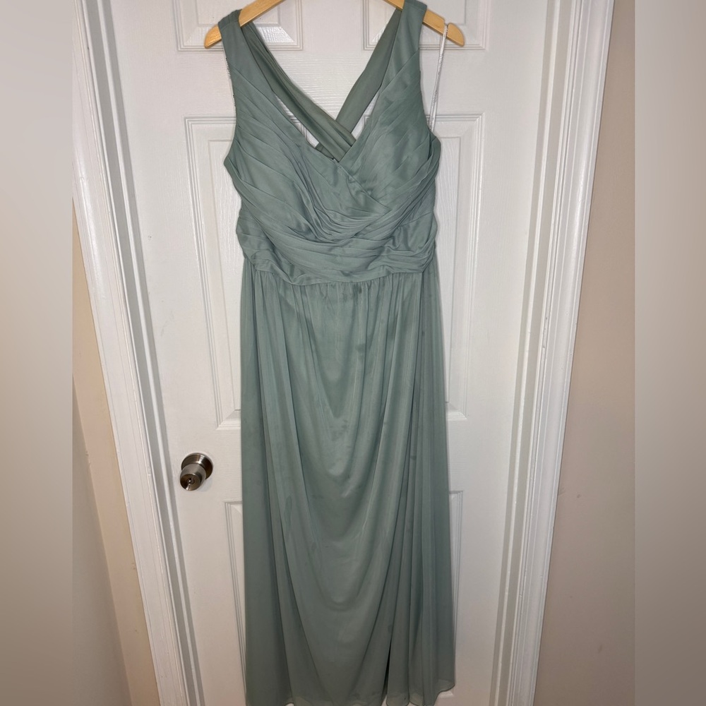 Elegant Sage Green Evening Gown